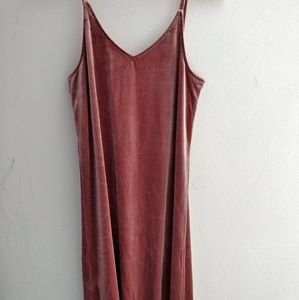 Velvet slip dress